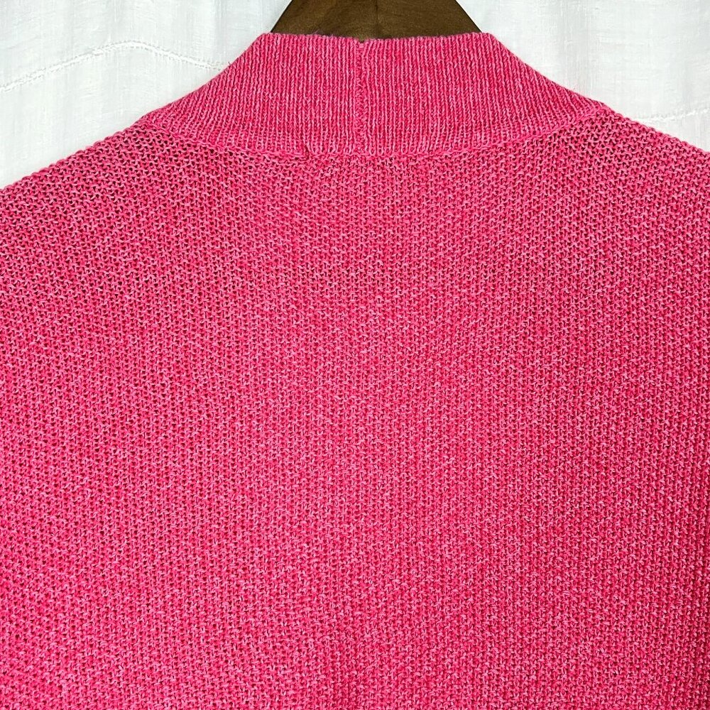 Appleseed's Raspberry Pink/White Heather Knit Open Cardigan - Picture 9 of 11